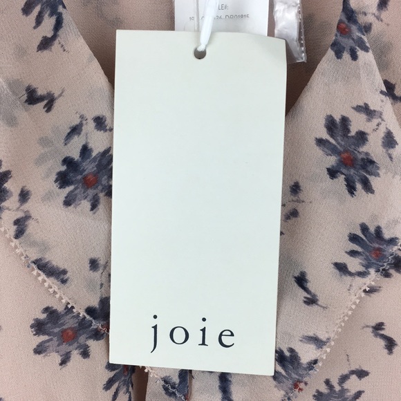 Joie Marelle Pink Silk Floral Tie Waist Dress NWT - Picture 12 of 14